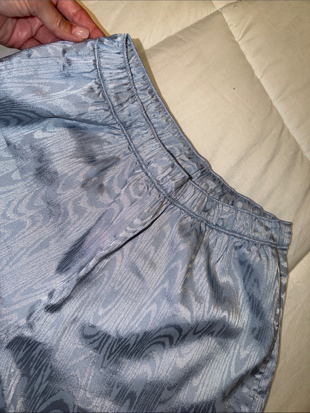 Nordstrom brand Open edit satin Light Blue Women’s Elastic Waist Shorts